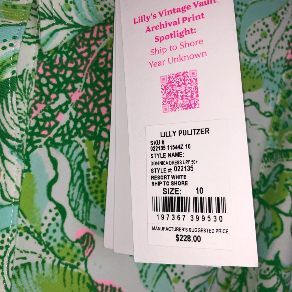 NWT Lilly Pulitzer Dominica Dress in Ship to Shore Size 10 - Picture 5 of 12